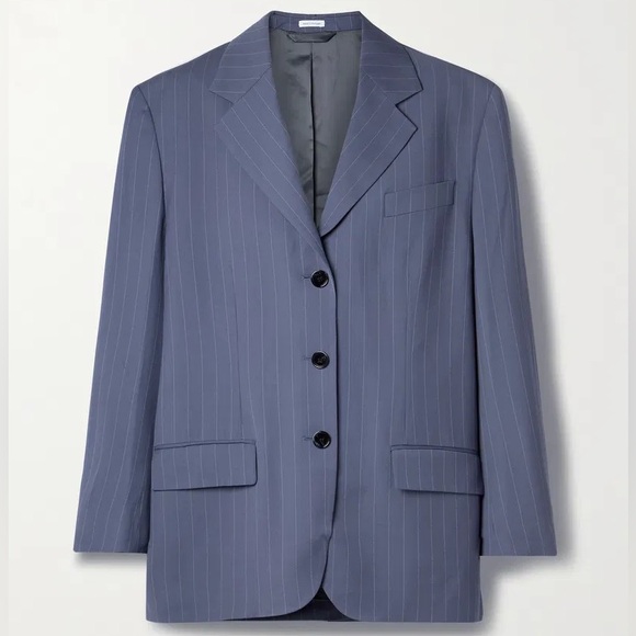 ACNE STUDIOS Oversized Pinstriped Woven Blazer - Picture 1 of 8